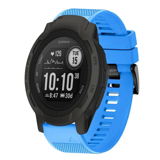 For Garmin Instinct 2 Quick Release 22mm Silicone Watch Band(Sky Blue)