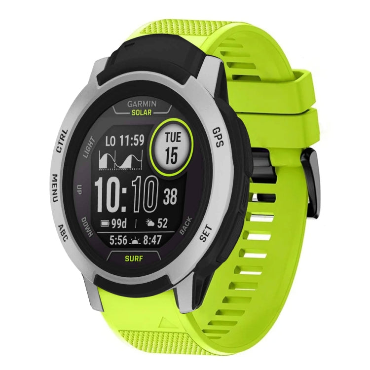 For Garmin Instinct 22mm Quick Release Silicone Watch Band(Lime Green) - Watch Bands by buy2fix | Online Shopping UK | buy2fix