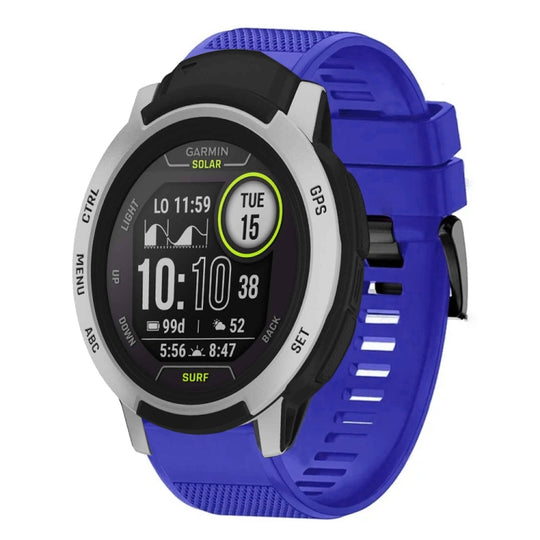 For Garmin Instinct Quick Release 22mm Silicone Watch Band(Dark Blue)