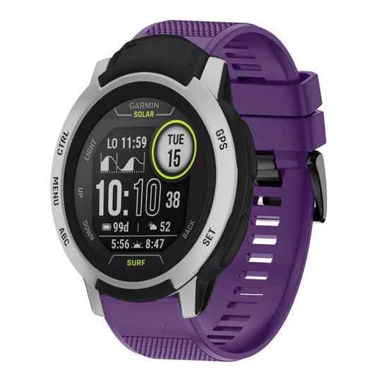 For Garmin Instinct 22mm Quick Release Silicone Watch Band(Purple) - Watch Bands by buy2fix | Online Shopping UK | buy2fix
