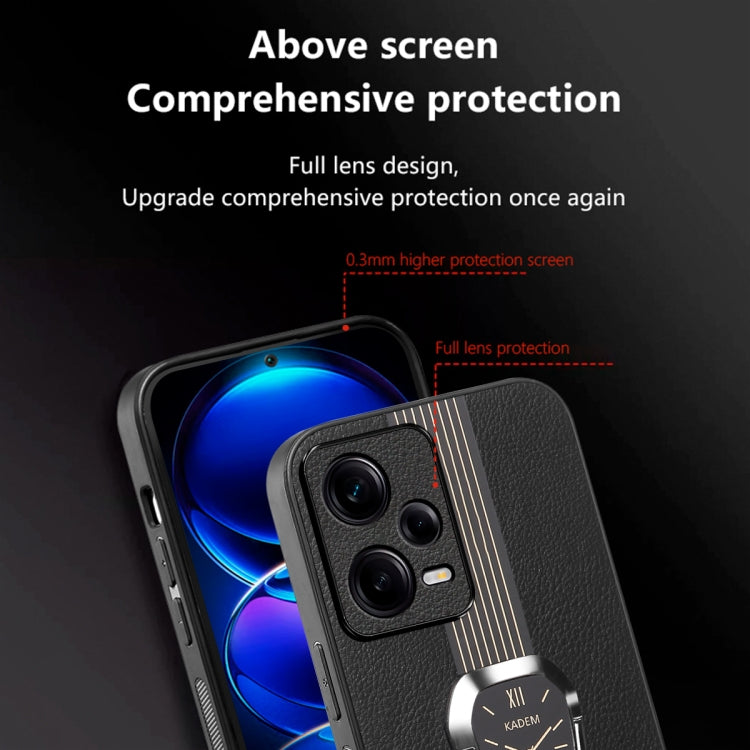 For Redmi Note 12 Pro 5G Global Magnetic Litchi Leather Back Phone Case with Holder(Green) by buy2fix