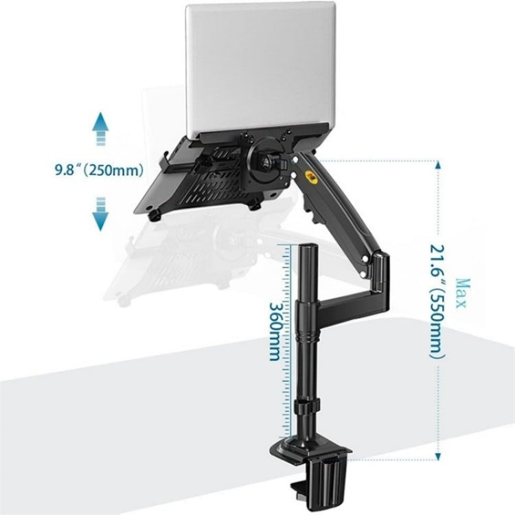 NB H100-FP For 10-17 inch Gas Spring Mechanism Full Motion Arm VESA Board Desktop Laptop Bracket by buy2fix