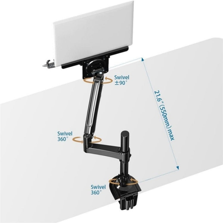 NB H100-FP For 10-17 inch Gas Spring Mechanism Full Motion Arm VESA Board Desktop Laptop Bracket by buy2fix