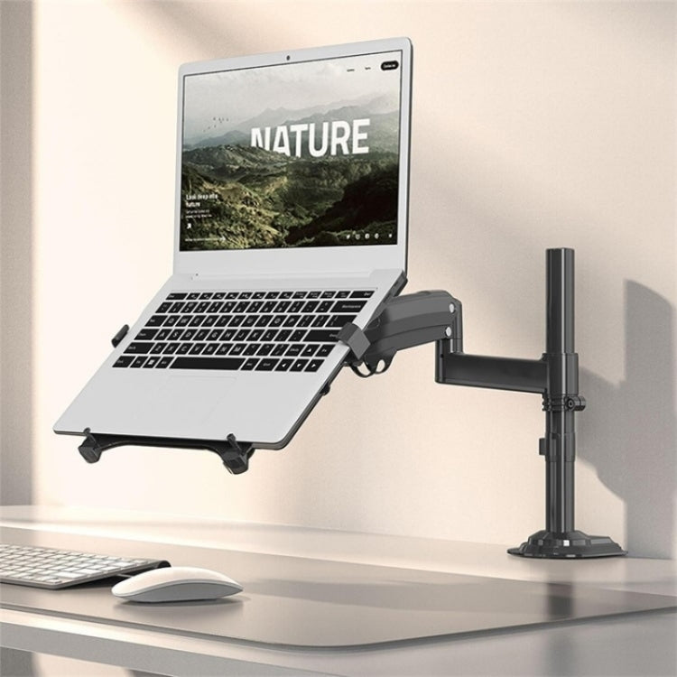 NB H100-FP For 10-17 inch Gas Spring Mechanism Full Motion Arm VESA Board Desktop Laptop Bracket by buy2fix