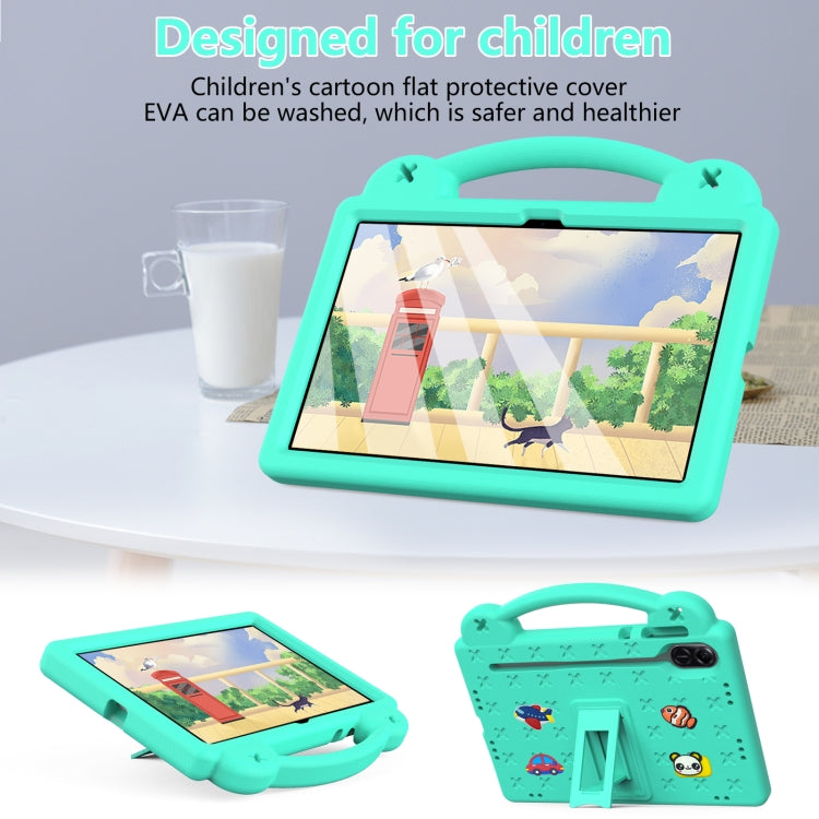 For Honor Pad X9 / X9 2024 Handle Kickstand Children EVA Shockproof Tablet Case(Mint Green) - Honor by buy2fix | Online Shopping UK | buy2fix