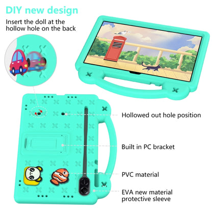 For Honor Pad X9 / X9 2024 Handle Kickstand Children EVA Shockproof Tablet Case(Mint Green) - Honor by buy2fix | Online Shopping UK | buy2fix