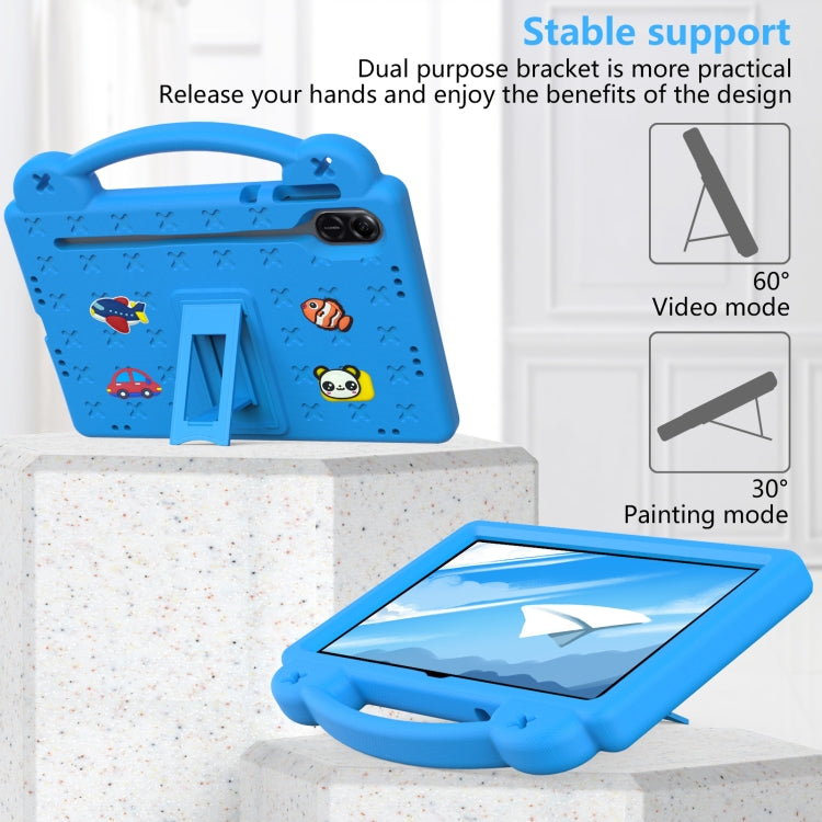For Honor Pad X9 / X9 2024 Handle Kickstand Children EVA Shockproof Tablet Case(Sky Blue) - Honor by buy2fix | Online Shopping UK | buy2fix