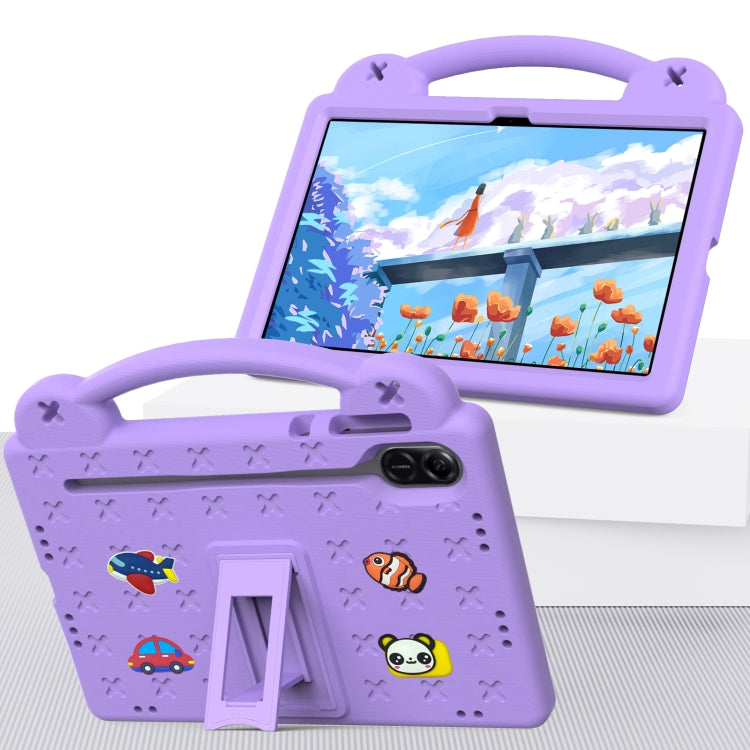 For Honor Pad X9 / X9 2024 Handle Kickstand Children EVA Shockproof Tablet Case(Light Purple) - Honor by buy2fix | Online Shopping UK | buy2fix