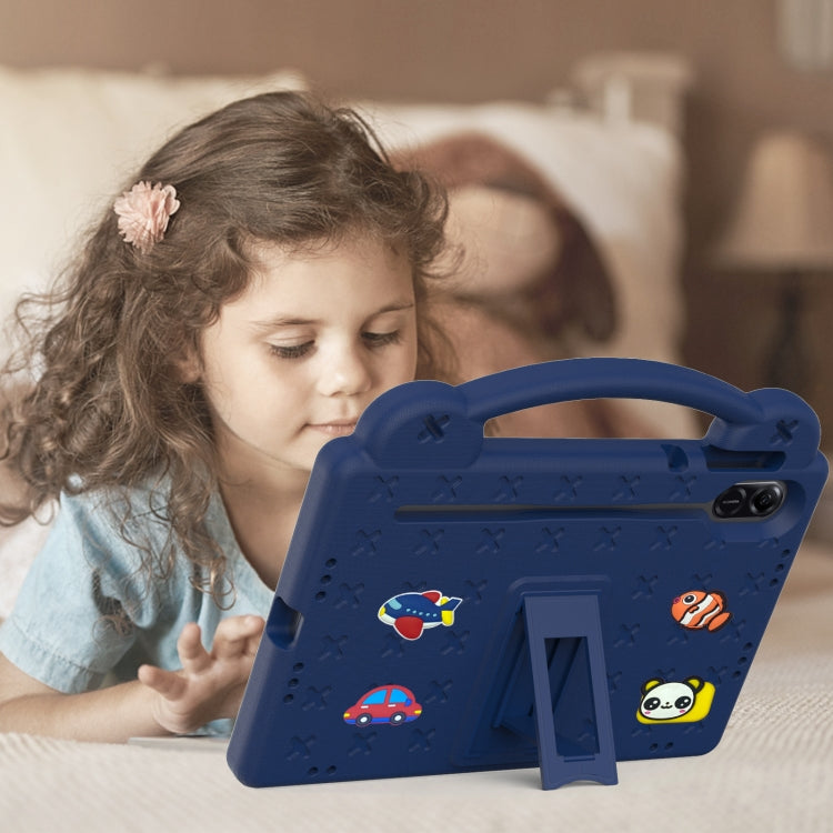 For Honor Pad X9 / X9 2024 Handle Kickstand Children EVA Shockproof Tablet Case(Navy Blue) - Honor by buy2fix | Online Shopping UK | buy2fix