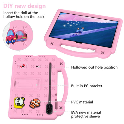 For Honor X8 Pro 11.5 Handle Kickstand Children EVA Shockproof Tablet Case(Pink) - Honor by buy2fix | Online Shopping UK | buy2fix