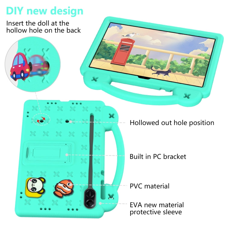 For Honor X8 Pro 11.5 Handle Kickstand Children EVA Shockproof Tablet Case(Mint Green) - Honor by buy2fix | Online Shopping UK | buy2fix