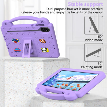 For Honor X8 Pro 11.5 Handle Kickstand Children EVA Shockproof Tablet Case(Light Purple) - Honor by buy2fix | Online Shopping UK | buy2fix