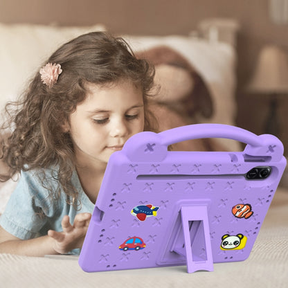 For Honor X8 Pro 11.5 Handle Kickstand Children EVA Shockproof Tablet Case(Light Purple) - Honor by buy2fix | Online Shopping UK | buy2fix