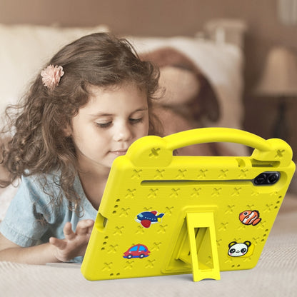 For Honor X8 Pro 11.5 Handle Kickstand Children EVA Shockproof Tablet Case(Yellow) - Honor by buy2fix | Online Shopping UK | buy2fix