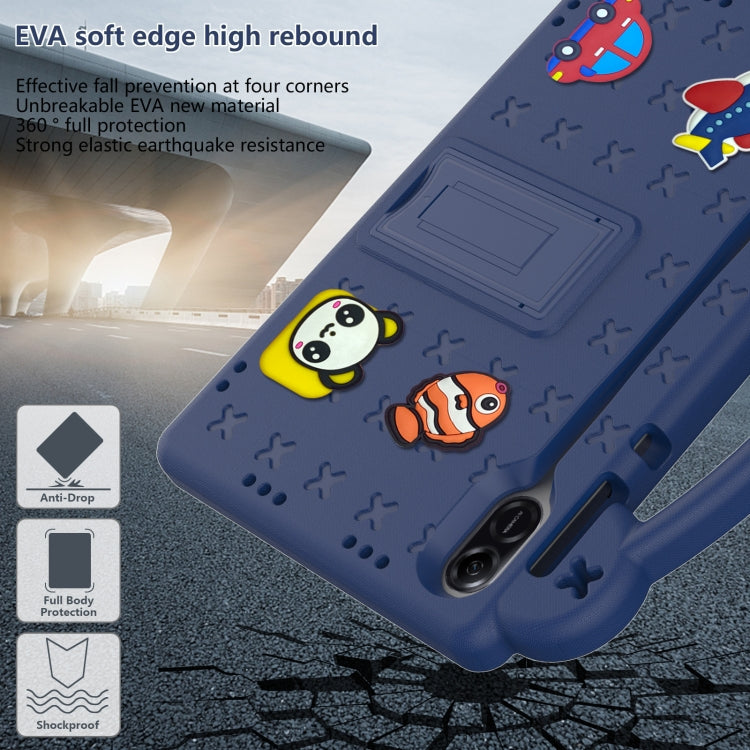 For Honor X8 Pro 11.5 Handle Kickstand Children EVA Shockproof Tablet Case(Navy Blue) - Honor by buy2fix | Online Shopping UK | buy2fix