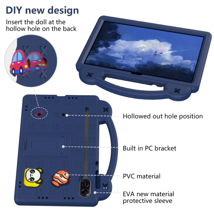 For Honor X8 Pro 11.5 Handle Kickstand Children EVA Shockproof Tablet Case(Navy Blue) - Honor by buy2fix | Online Shopping UK | buy2fix