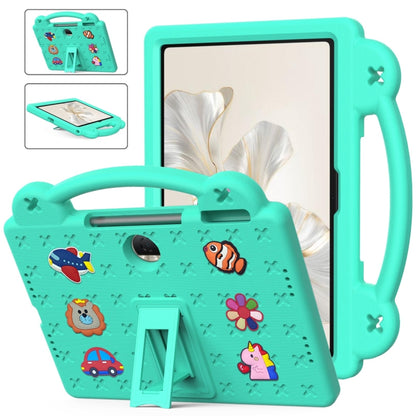 For Honor Pad 9 2023 12.1 Handle Kickstand Children EVA Shockproof Tablet Case(Mint Green) - Honor by buy2fix | Online Shopping UK | buy2fix