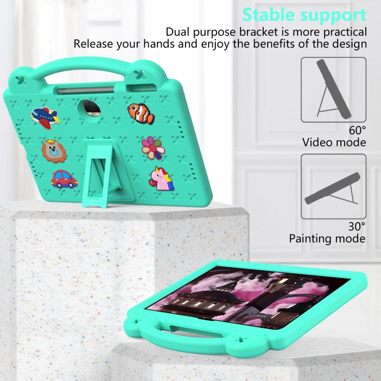 For Honor Pad 9 2023 12.1 Handle Kickstand Children EVA Shockproof Tablet Case(Mint Green) - Honor by buy2fix | Online Shopping UK | buy2fix