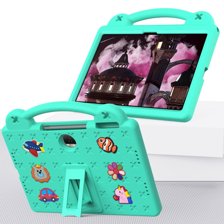 For Honor Pad 9 2023 12.1 Handle Kickstand Children EVA Shockproof Tablet Case(Mint Green) - Honor by buy2fix | Online Shopping UK | buy2fix