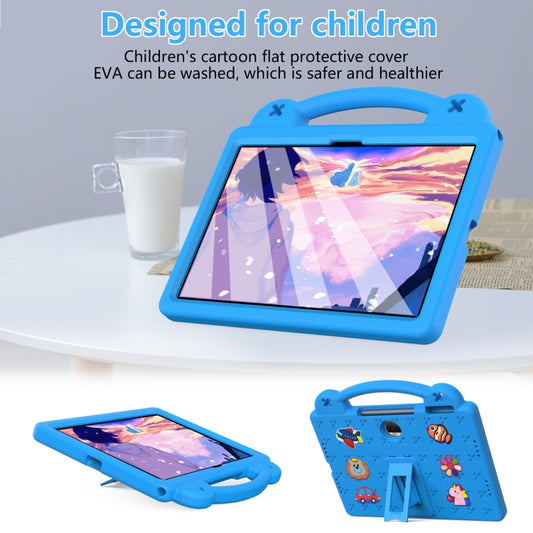 For Honor Pad 9 2023 12.1 Handle Kickstand Children EVA Shockproof Tablet Case(Sky Blue) - Honor by buy2fix | Online Shopping UK | buy2fix