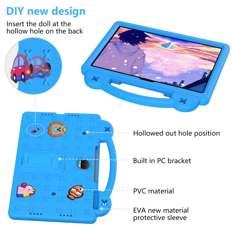 For Honor Pad 9 2023 12.1 Handle Kickstand Children EVA Shockproof Tablet Case(Sky Blue) - Honor by buy2fix | Online Shopping UK | buy2fix
