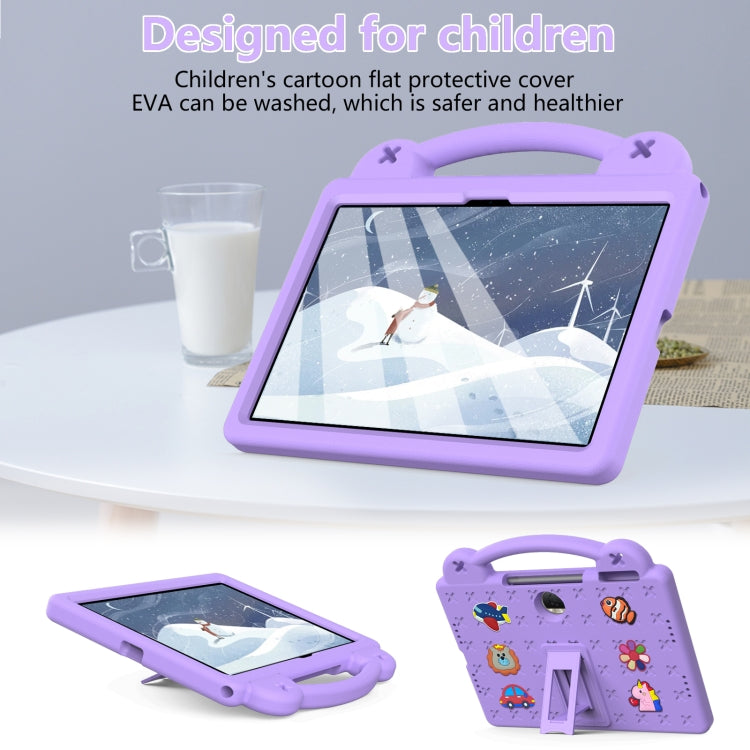 For Honor Pad 9 2023 12.1 Handle Kickstand Children EVA Shockproof Tablet Case(Light Purple) - Honor by buy2fix | Online Shopping UK | buy2fix