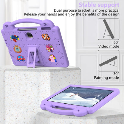 For Honor Pad 9 2023 12.1 Handle Kickstand Children EVA Shockproof Tablet Case(Light Purple) - Honor by buy2fix | Online Shopping UK | buy2fix