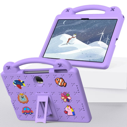 For Honor Pad 9 2023 12.1 Handle Kickstand Children EVA Shockproof Tablet Case(Light Purple) - Honor by buy2fix | Online Shopping UK | buy2fix
