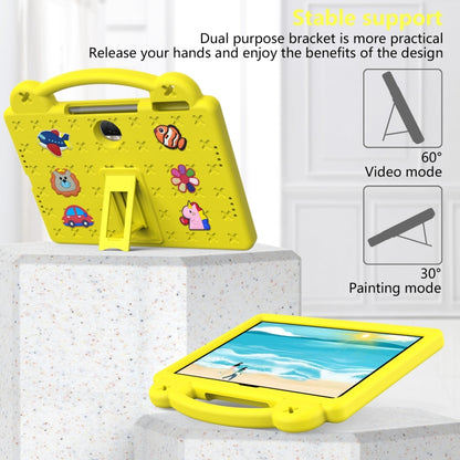 For Honor Pad 9 2023 12.1 Handle Kickstand Children EVA Shockproof Tablet Case(Yellow) - Honor by buy2fix | Online Shopping UK | buy2fix