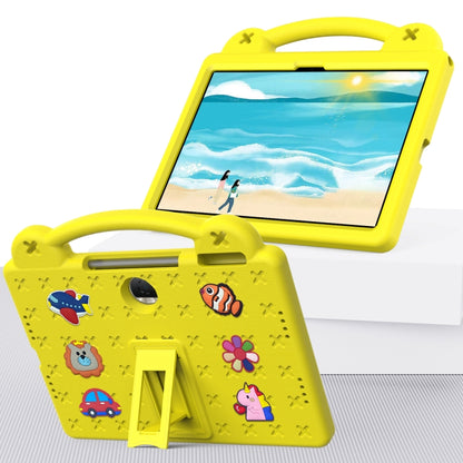 For Honor Pad 9 2023 12.1 Handle Kickstand Children EVA Shockproof Tablet Case(Yellow) - Honor by buy2fix | Online Shopping UK | buy2fix
