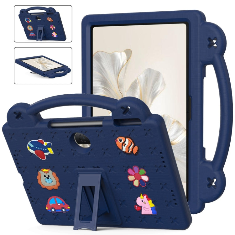 For Honor Pad 9 2023 12.1 Handle Kickstand Children EVA Shockproof Tablet Case(Navy Blue) - Honor by buy2fix | Online Shopping UK | buy2fix