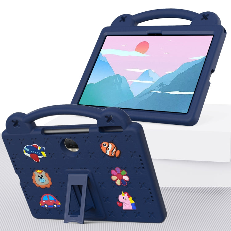For Honor Pad 9 2023 12.1 Handle Kickstand Children EVA Shockproof Tablet Case(Navy Blue) - Honor by buy2fix | Online Shopping UK | buy2fix