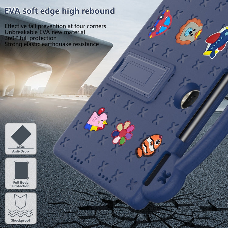 For Honor Pad 9 2023 12.1 Handle Kickstand Children EVA Shockproof Tablet Case(Navy Blue) - Honor by buy2fix | Online Shopping UK | buy2fix