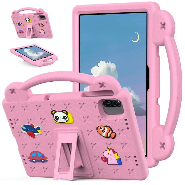 For Honor Pad X8a Handle Kickstand Children EVA Shockproof Tablet Case(Pink) - Honor by buy2fix | Online Shopping UK | buy2fix