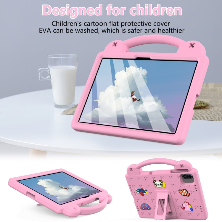 For Honor Pad X8a Handle Kickstand Children EVA Shockproof Tablet Case(Pink) - Honor by buy2fix | Online Shopping UK | buy2fix
