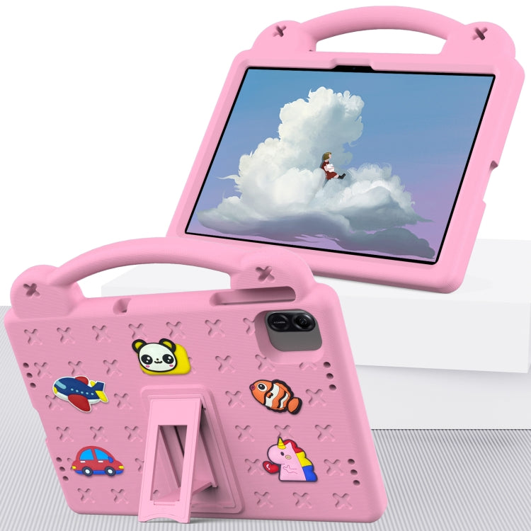 For Honor Pad X8a Handle Kickstand Children EVA Shockproof Tablet Case(Pink) - Honor by buy2fix | Online Shopping UK | buy2fix