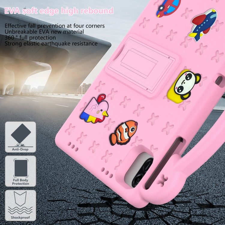 For Honor Pad X8a Handle Kickstand Children EVA Shockproof Tablet Case(Pink) - Honor by buy2fix | Online Shopping UK | buy2fix
