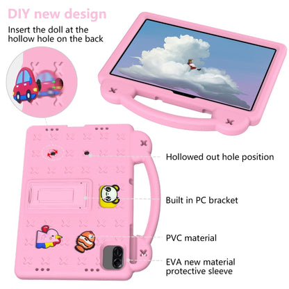 For Honor Pad X8a Handle Kickstand Children EVA Shockproof Tablet Case(Pink) - Honor by buy2fix | Online Shopping UK | buy2fix