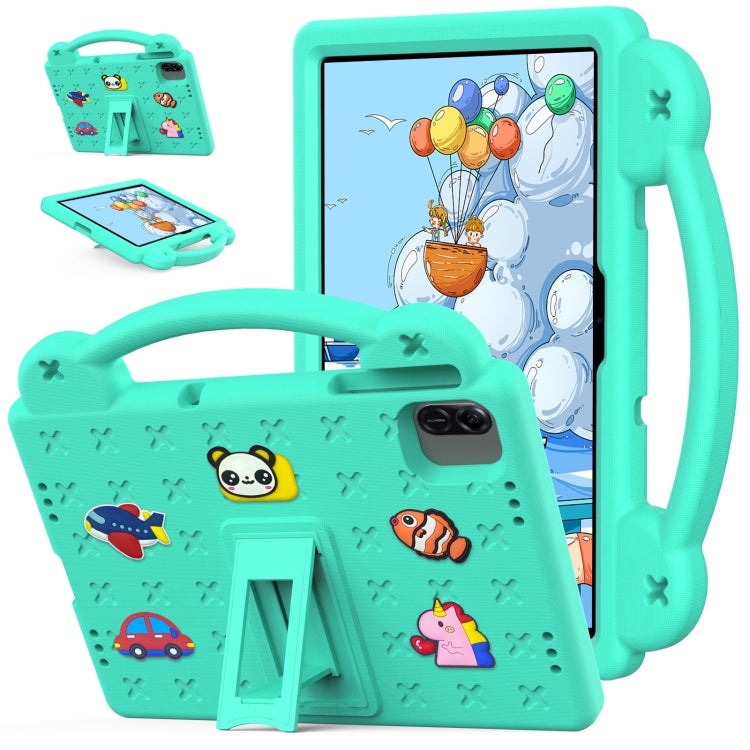 For Honor Pad X8a Handle Kickstand Children EVA Shockproof Tablet Case(Mint Green) - Honor by buy2fix | Online Shopping UK | buy2fix