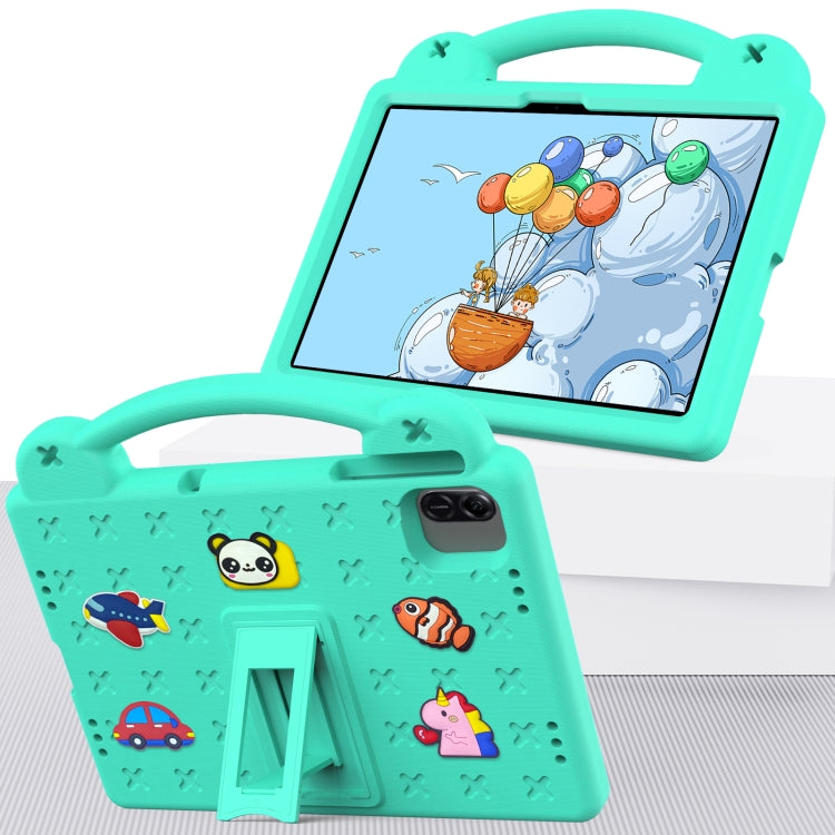 For Honor Pad X8a Handle Kickstand Children EVA Shockproof Tablet Case(Mint Green) - Honor by buy2fix | Online Shopping UK | buy2fix
