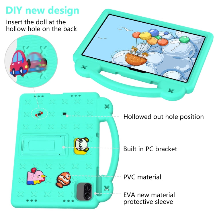 For Honor Pad X8a Handle Kickstand Children EVA Shockproof Tablet Case(Mint Green) - Honor by buy2fix | Online Shopping UK | buy2fix