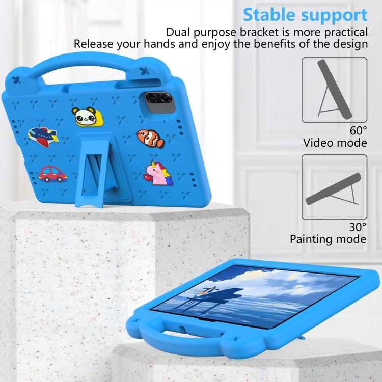 For Honor Pad X8a Handle Kickstand Children EVA Shockproof Tablet Case(Sky Blue) - Honor by buy2fix | Online Shopping UK | buy2fix