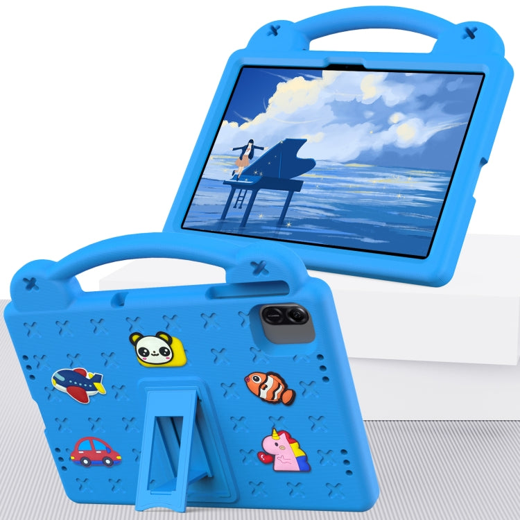 For Honor Pad X8a Handle Kickstand Children EVA Shockproof Tablet Case(Sky Blue) - Honor by buy2fix | Online Shopping UK | buy2fix