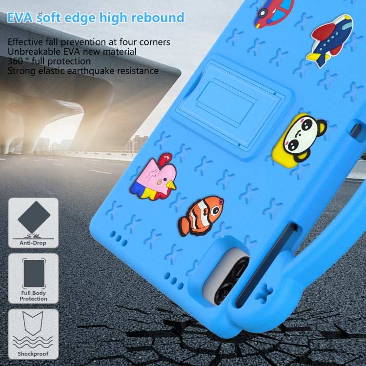 For Honor Pad X8a Handle Kickstand Children EVA Shockproof Tablet Case(Sky Blue) - Honor by buy2fix | Online Shopping UK | buy2fix