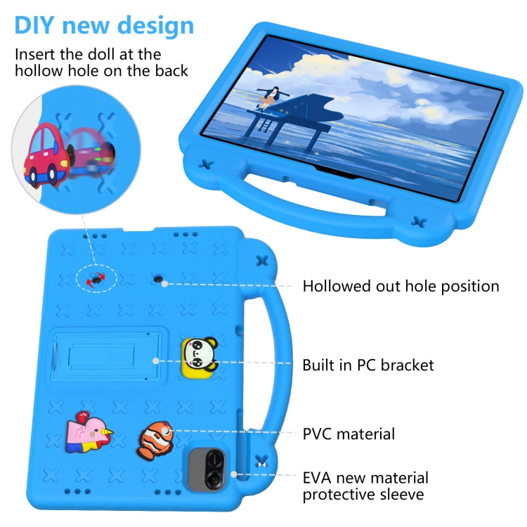 For Honor Pad X8a Handle Kickstand Children EVA Shockproof Tablet Case(Sky Blue) - Honor by buy2fix | Online Shopping UK | buy2fix