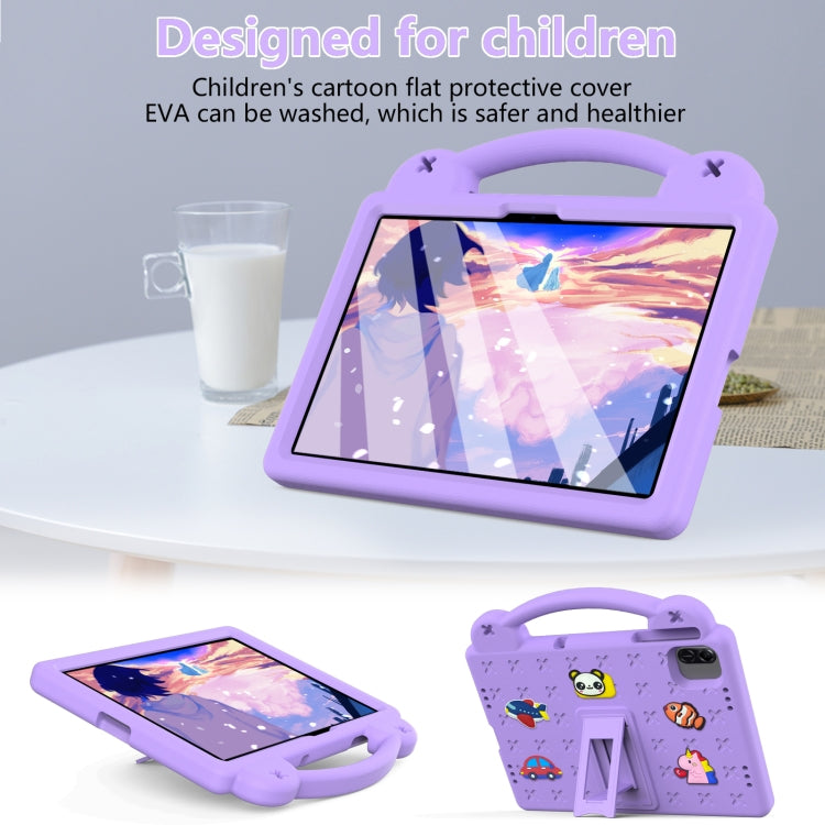 For Honor Pad X8a Handle Kickstand Children EVA Shockproof Tablet Case(Light Purple) - Honor by buy2fix | Online Shopping UK | buy2fix