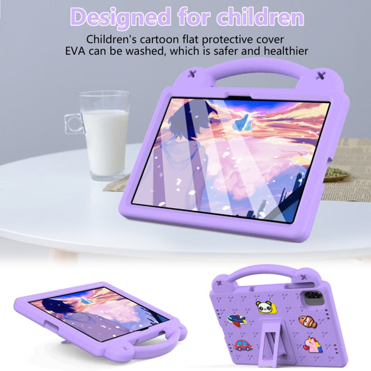 For Honor Pad X8a Handle Kickstand Children EVA Shockproof Tablet Case(Light Purple) - Honor by buy2fix | Online Shopping UK | buy2fix