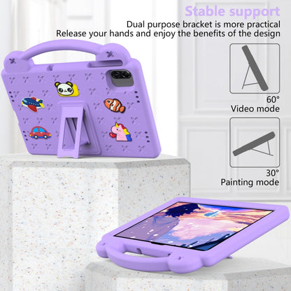 For Honor Pad X8a Handle Kickstand Children EVA Shockproof Tablet Case(Light Purple) - Honor by buy2fix | Online Shopping UK | buy2fix