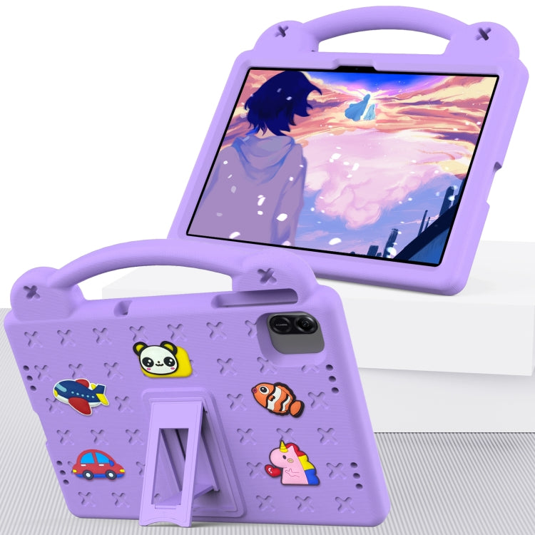 For Honor Pad X8a Handle Kickstand Children EVA Shockproof Tablet Case(Light Purple) - Honor by buy2fix | Online Shopping UK | buy2fix