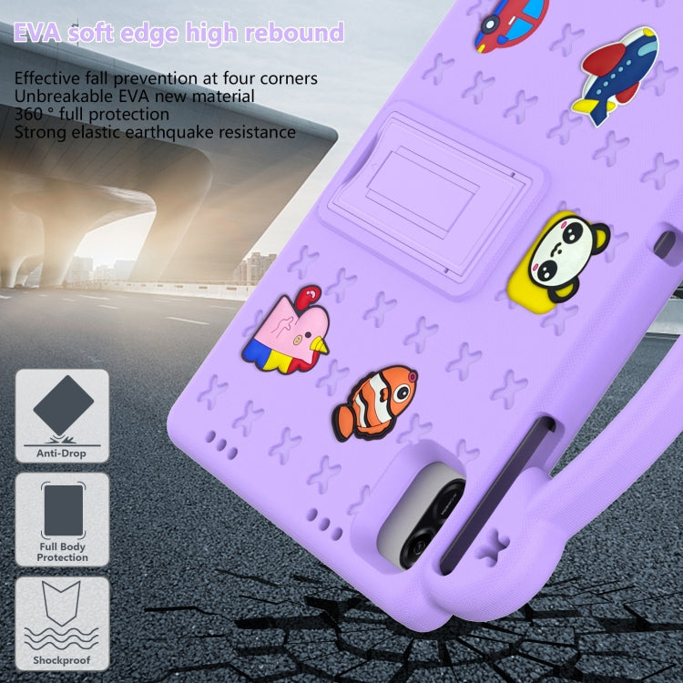 For Honor Pad X8a Handle Kickstand Children EVA Shockproof Tablet Case(Light Purple) - Honor by buy2fix | Online Shopping UK | buy2fix